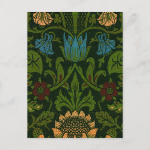 Vintage William Morris Veilchen und Akelei Feiertagspostkarte