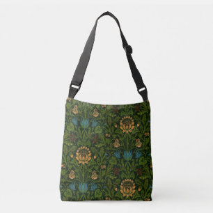 Vintage William Morris Veilchen und Akelei Tragetaschen Mit Langen Trägern