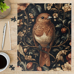 Vintage-William-Morris-Vogel-Laub-Kunst Puzzle