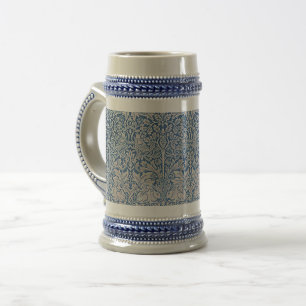 Vintage-William-Morris-Wald-Kaninchen-Vogel-Laub Bierglas
