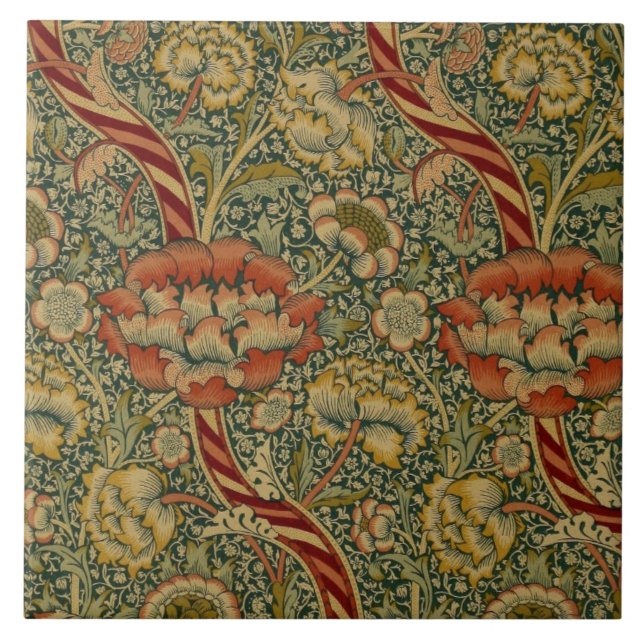 Vintage William Morris Wandle Fliese (Vorderseite)