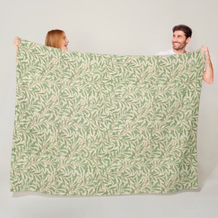 Vintage William Morris Weidenzweig Fleecedecke