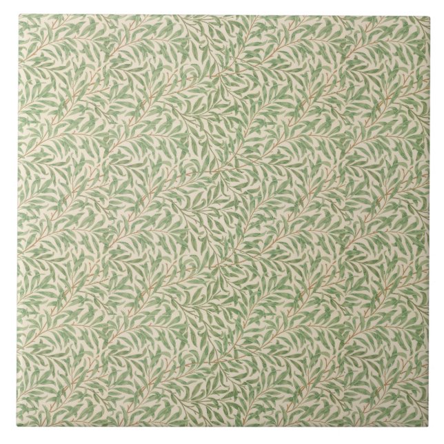 Vintage William Morris Weidenzweig Fliese (Vorderseite)