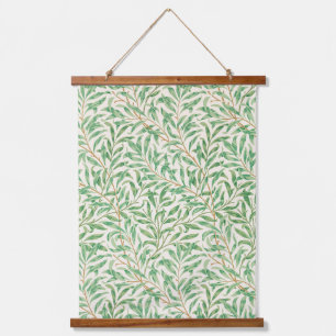 Vintage William Morris Weidenzweig-Muster Wandteppich Mit Holzrahmen