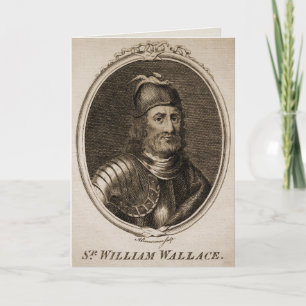 Vintage William Wallace Tartan Day Card Feiertagskarte
