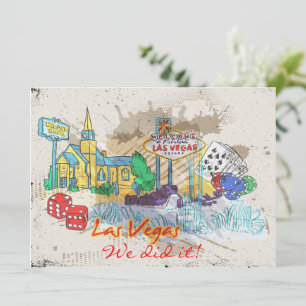 Vintage Willkommen in Las Vegas nur für Empfangsgä Einladung