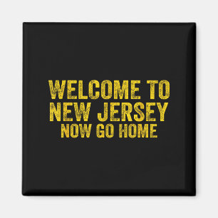 Vintage-Willkommen-in-New-Jersey-Jetzt-Geh-Nach-Ha Magnet