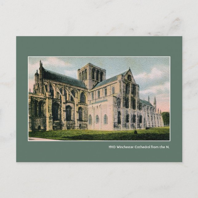 Vintage Winchester Kathedrale aus dem Norden Postkarte (Vorderseite)