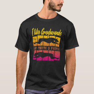 Vintage-Windhund-Hund-Sonnenuntergang T-Shirt