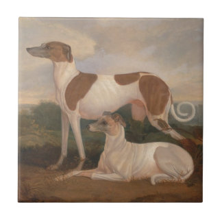 Vintage Windhunde Fliese