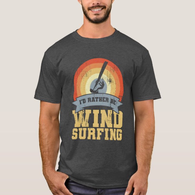 Vintage-Windsurfing-Zitat Junge T-Shirt (Vorderseite)