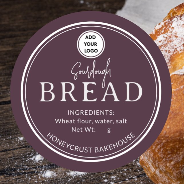 Vintage Wine Bakery Sourdough Bread Logo Sticker (Von Creator hochgeladen)