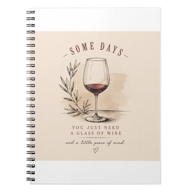 Vintage Wine Lover Notelock |  Red Wine Design Notizblock (Vorderseite)