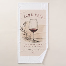 Vintage Wine Lover | Red Wine Design Badehandtuch