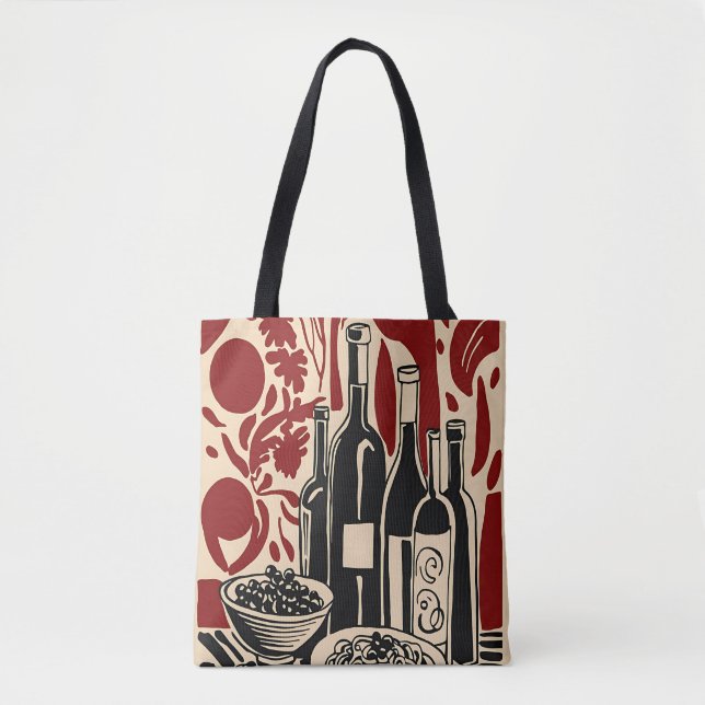 Vintage Wine Tote Bag (Vorderseite)