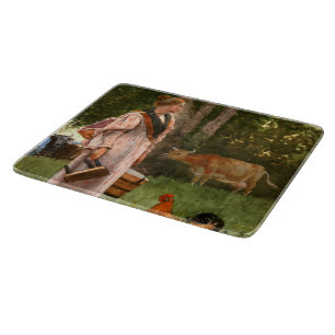 Vintage Winslow homer Die Milchmagd Schneidebrett