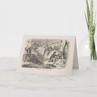 Vintage Winslow Homer Gathering Evergreens Karte
