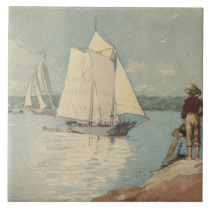 Vintage Winslow Homer Klare Seefahrt Fliese