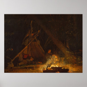 Vintage Winslow Homer Lagerfeuer Poster