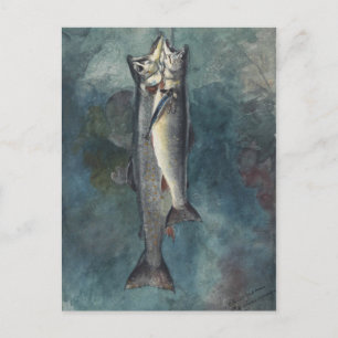 Vintage Winslow Homer Zwei Forellen Postkarte