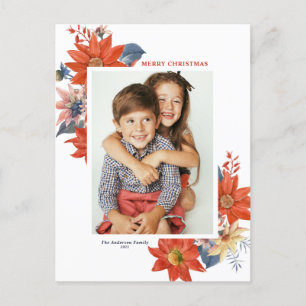 Vintage Winter Botanicals Frohe Weihnachten Foto