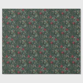Vintage-Winter-Botanik-Geschenkpapier Geschenkpapier