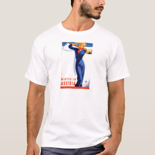 Vintage Winter in Österreich Ski Reisen T-Shirt