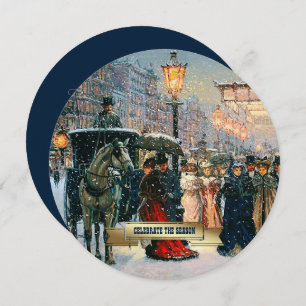 Vintage Winter Pariser Feier Einladung