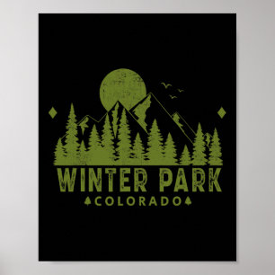 Vintage Winter Park Colorado Co Skiberg Outdoor Poster
