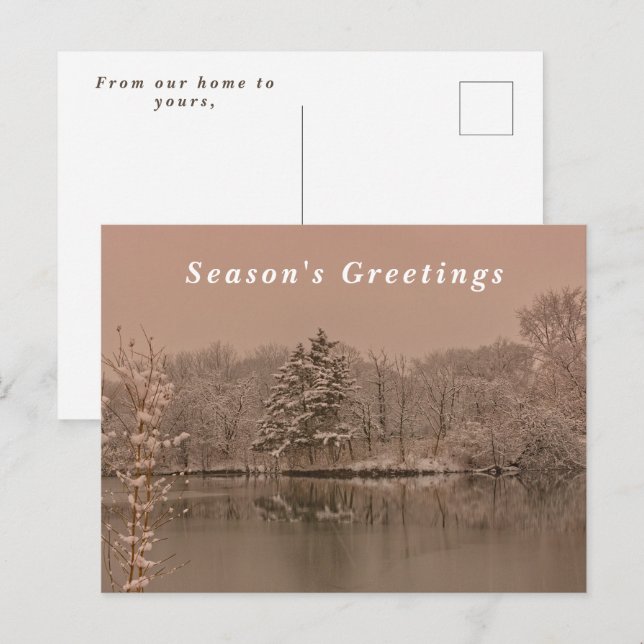 Vintage Winter Photography Season's Greetings Feiertagspostkarte (Vorne/Hinten)