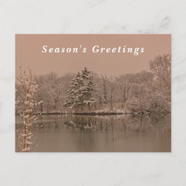 Vintage Winter Photography Season's Greetings Feiertagspostkarte