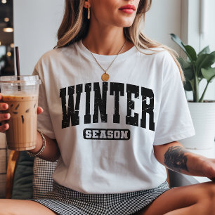 Vintage-Winter-Shirt, T-Shirt zur kalten Jahreszei