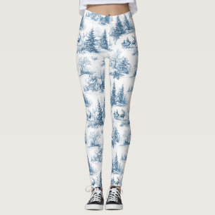 Vintage-Winter-Toile de Jouy - Klassisches Weihnac Leggings