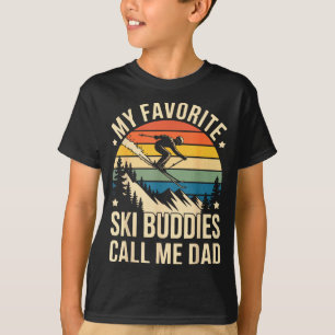 Vintage-Winter-Vater-Spruch Lieblings-Ski-Kumpels T-Shirt