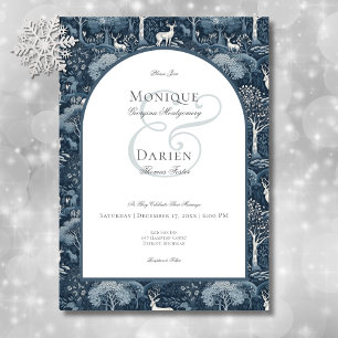 Vintage-Winter-William-Morris-elegante-Hochzeit Einladung