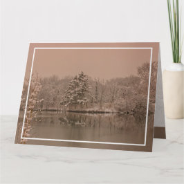 Vintage Winter Wonderland Personalized Holiday Karte
