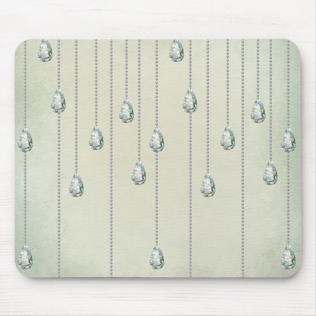 Vintage Winterdiamanten aquamarine Nashörner vikto Mousepad (Vorne)