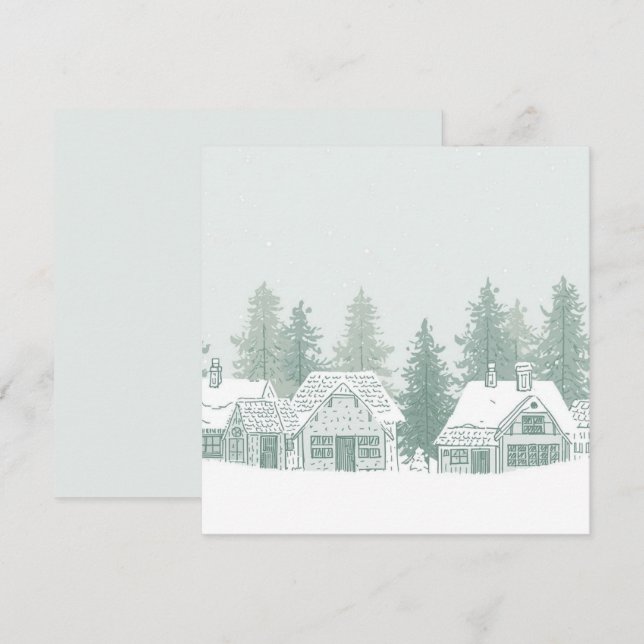 Vintage Winterdorf Weihnachten  (Vorne/Hinten)