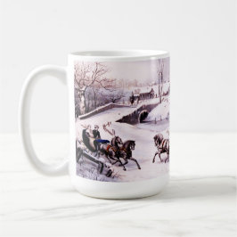 Vintage Winterlandschaft. Fine Art Christmas Gesch Kaffeetasse