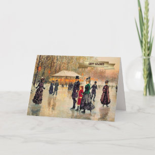 Vintage Winterlandschaft Paris Weihnachten