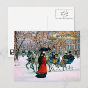 Vintage Winterlandschaft Paris Weihnachten