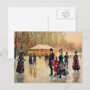Vintage Winterlandschaft Paris Weihnachten
