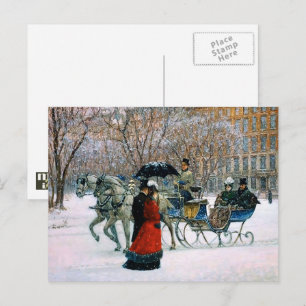 Vintage Winterlandschaft Paris zu Weihnachten