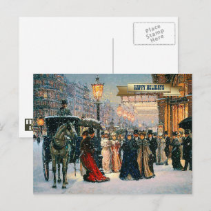 Vintage Winterlandschaft Paris zu Weihnachten