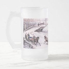 Vintage Winterlandschaft Weihnachtsgeschenk Bierglas
