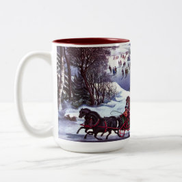 Vintage Winterlandschaft. Weihnachtsgeschenk Tasse