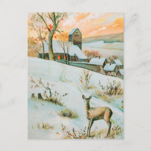 Vintage Winterpostkarte Postkarte