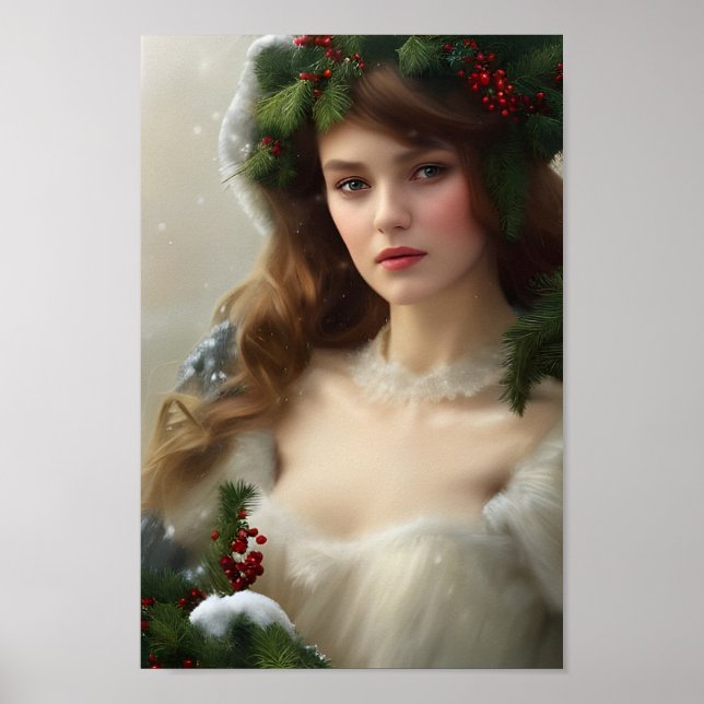 Vintage Winterruhe Poster (Vorne)
