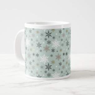Vintage Winterschneeflocken Jumbo-Tasse