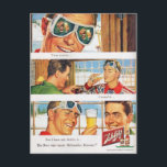 Vintage Wintersportarten, Bierwerbung Postkarte<br><div class="desc">Vintage Wintersportarten,  Bierwerbung</div>